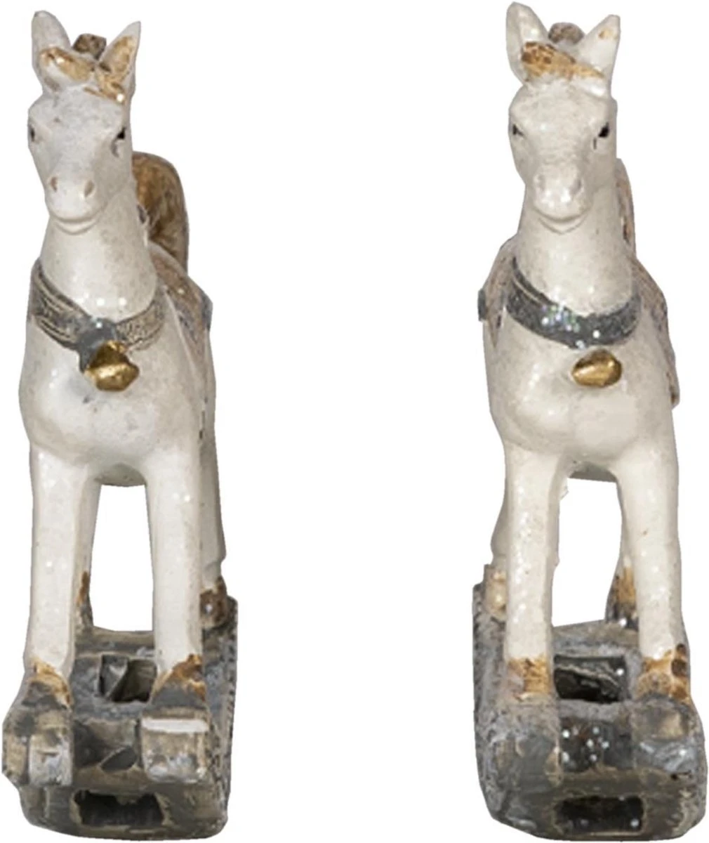 Clayre & Eef Beeld Set Van 2 Hobbelpaard 8 Cm Wit Kunststof Kerstdecoratie 14 Clayre & Eef Beeld Set Van 2 Hobbelpaard 8 Cm Wit Kunststof Kerstdecoratie - Afbeelding 12
