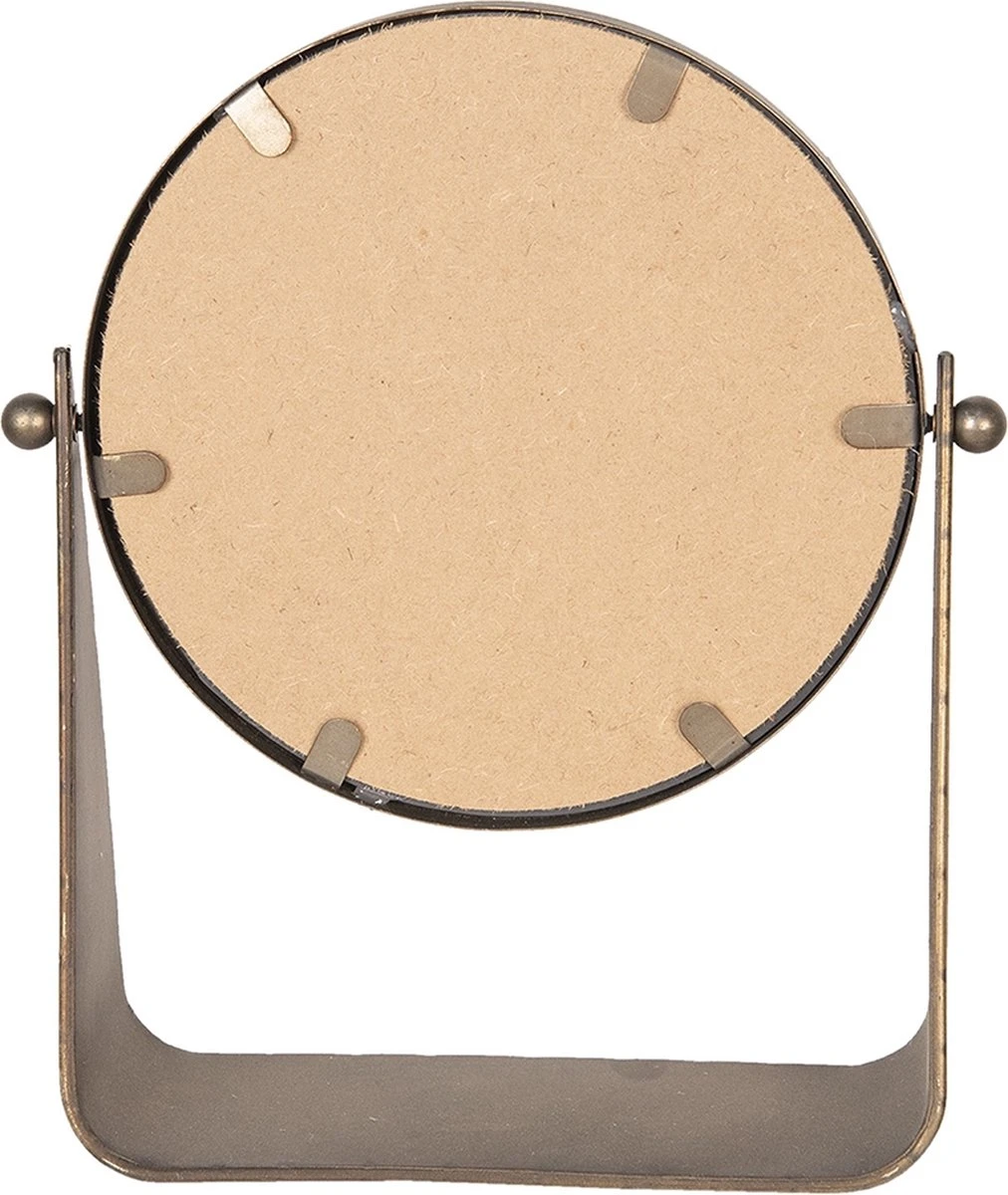 Clayre & Eef Staande Spiegel 62S161 30*10*36 Cm - Goudkleurig Metaal / Glas Tafel Spiegel 5 Clayre & Eef Staande Spiegel 62S161 30*10*36 Cm - Goudkleurig Metaal / Glas Tafel Spiegel - Afbeelding 3