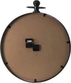 Clayre & Eef Wandklok 60x80 Cm Wit Zwart MDF Ijzer Rond Muurklok Hangklok Keukenklok -Clayre & Eef 1028x1200