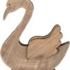 Clayre & Eef Beeld Zwaan 38x6x43 Cm Bruin Hout Woonaccessoires Paashaas Pasen -Clayre & Eef 1030x1200 1