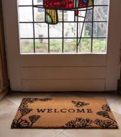 Clayre & Eef Deurmat 75x45 Cm Bruin Kokosvezel Rubber Rechthoek Bloemen Welcome Kokosmat Mat Schoonloopmat 10 Clayre & Eef Deurmat 75x45 Cm Bruin Kokosvezel Rubber Rechthoek Bloemen Welcome Kokosmat Mat Schoonloopmat -Clayre & Eef 1060x1200 3