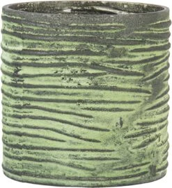 Clayre & Eef Theelichthouder Ø 9x9 Cm Groen Glas Rond Waxinelichthouder Windlichthouder -Clayre & Eef 1093x1200 2