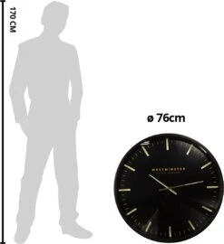 Clayre & Eef Wandklok Ø 76 Cm Zwart Kunststof Rond Westminster Muurklok Hangklok Keukenklok 9 Clayre & Eef Wandklok Ø 76 Cm Zwart Kunststof Rond Westminster Muurklok Hangklok Keukenklok -Clayre & Eef 1097x1200 2