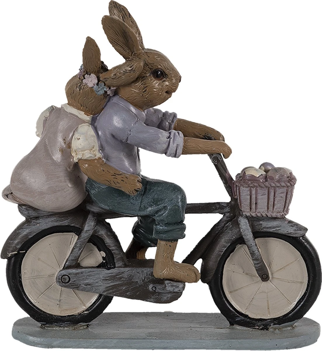 Clayre & Eef Beeld Konijn 14x5x15 Cm Bruin Paars Kunststof Woonaccessoires Paashaas Pasen 3 Clayre & Eef Beeld Konijn 14x5x15 Cm Bruin Paars Kunststof Woonaccessoires Paashaas Pasen