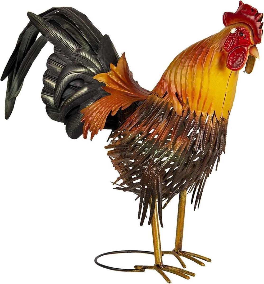 Clayre & Eef Decoratie Haan 42x15x39 Cm Bruin Zwart Ijzer Decoratief Figuur Decoratieve Accessoires Woonaccessoires 3 Clayre & Eef Decoratie Haan 42x15x39 Cm Bruin Zwart Ijzer Decoratief Figuur Decoratieve Accessoires Woonaccessoires