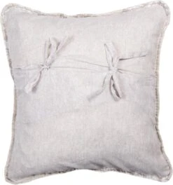 Clayre & Eef Kussenhoes 40x40 Cm Beige Wit Polyester Vierkant Bloemen Sierkussenhoes Kussen Hoes -Clayre & Eef 1121x1200