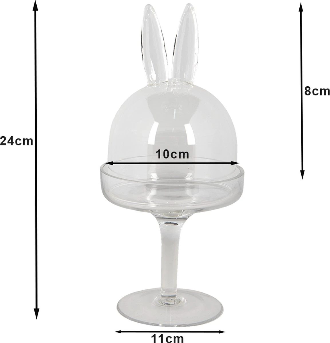 Clayre & Eef Stolp Konijn Ø 11x24 Cm Glas Rond Glazen Stolp 7 Clayre & Eef Stolp Konijn Ø 11x24 Cm Glas Rond Glazen Stolp - Afbeelding 5