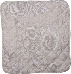 Clayre & Eef Kussenhoes 40x40 Cm Beige Wit Polyester Vierkant Bloemen Sierkussenhoes Kussen Hoes -Clayre & Eef 1158x1200