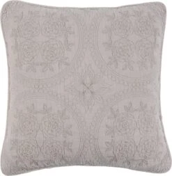 Clayre & Eef Kussenhoes Stonewashed Q181.030N 50*50 Cm - Natuur 100% Katoen Sierkussenhoes Kussen Hoes