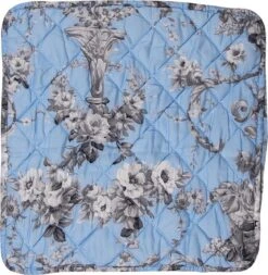 Clayre & Eef Kussenhoes 40x40 Cm Blauw Polyester Vierkant Bloemen Sierkussenhoes Kussen Hoes -Clayre & Eef 1170x1200