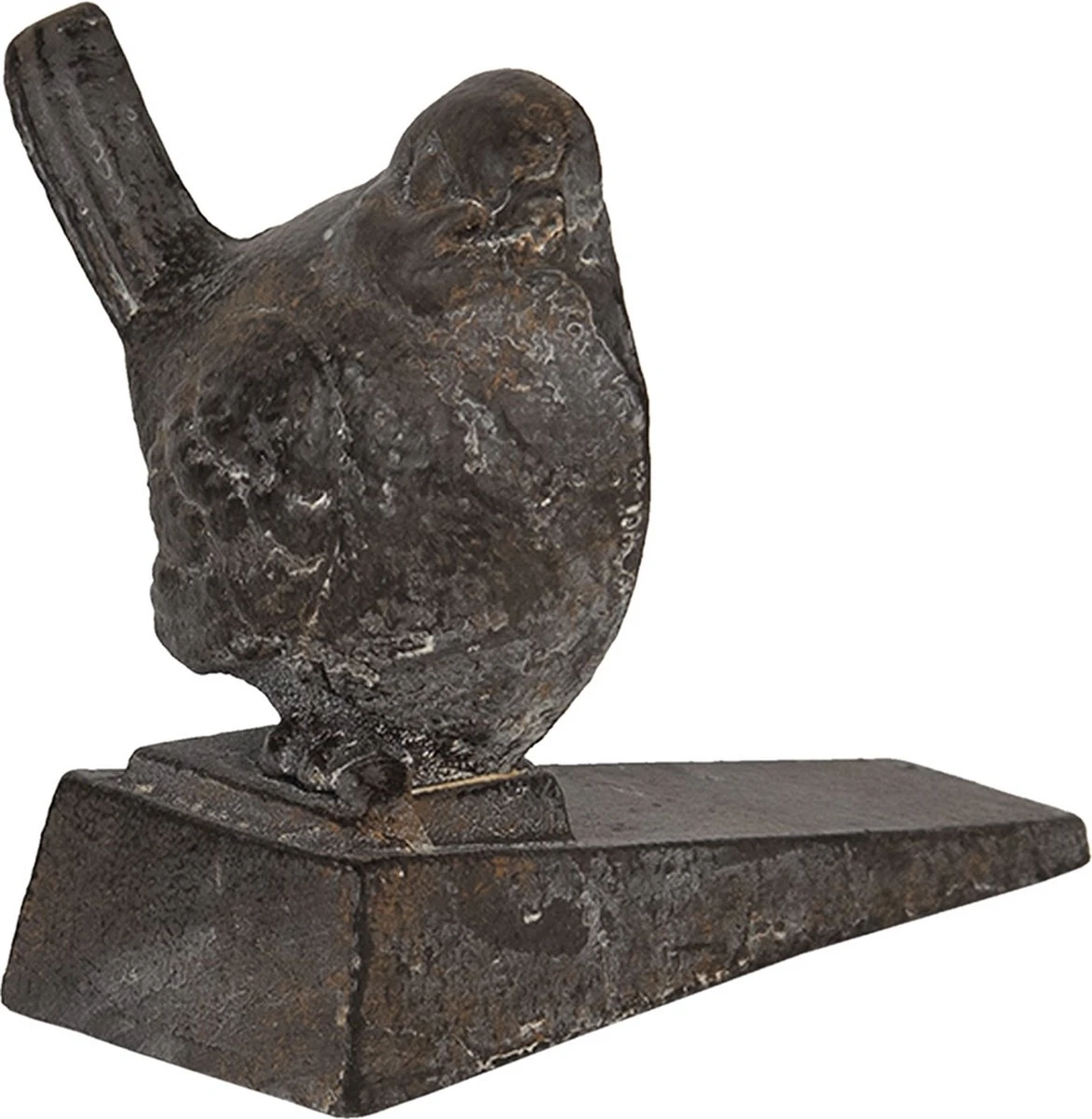 Clayre & Eef Deurstopper 9*11*10 Cm Bruin Ijzer Vogel Deurklem Deurwig 3 Clayre & Eef Deurstopper 9*11*10 Cm Bruin Ijzer Vogel Deurklem Deurwig