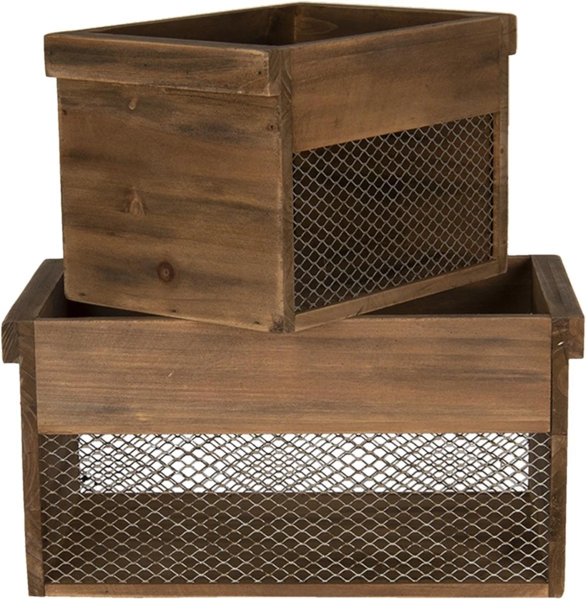 Clayre & Eef Opbergdoos Bruin Hout Rechthoek Opbergbox 10 Clayre & Eef Opbergdoos Bruin Hout Rechthoek Opbergbox - Afbeelding 8