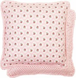 Kussenhoes Katoen Met Rits - 40 X 40 Cm - Rozen - Roze