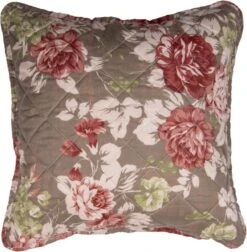 Clayre & Eef Kussenhoes 40x40 Cm Bruin Polyester Vierkant Bloemen Sierkussenhoes Kussen Hoes -Clayre & Eef 1174x1200 4