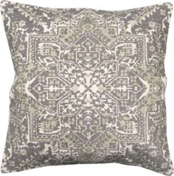 Clayre & Eef Kussenhoes 50x50 Cm Grijs Groen Katoen Vierkant Sierkussenhoes Kussen Hoes -Clayre & Eef 1186x1200