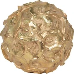 Clayre & Eef Decoratie Ø 10 Cm Goudkleurig Kunststof Rond