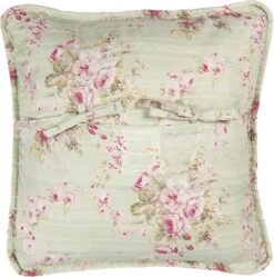 Clayre & Eef Kussenhoes 40x40 Cm Groen Roze Polyester Katoen Vierkant Bloemen Sierkussenhoes Kussen Hoes -Clayre & Eef 1192x1200 1