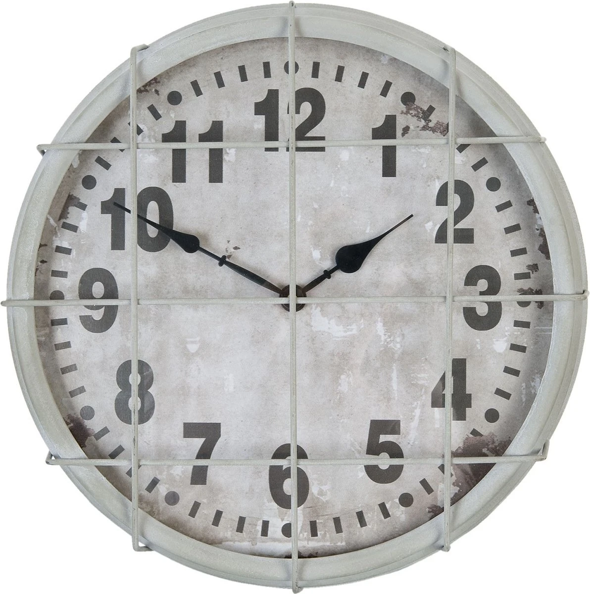 Clayre & Eef Wandklok 6KL0404 Ø 36*9 Cm / 1xAA - Grijs Ijzer Muurklok Hangklok Keukenklok 3 Clayre & Eef Wandklok 6KL0404 Ø 36*9 Cm / 1xAA - Grijs Ijzer Muurklok Hangklok Keukenklok