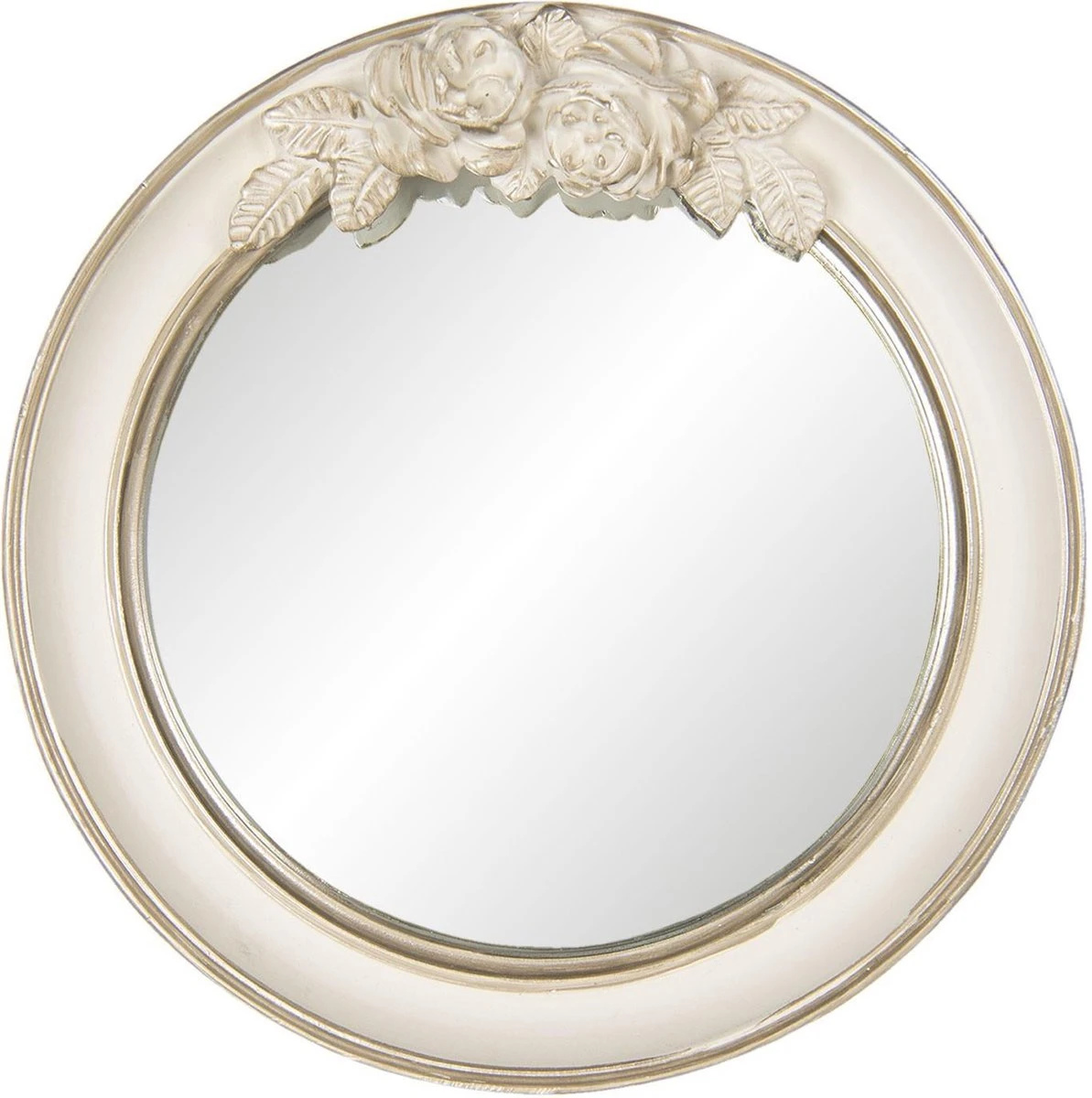 Clayre & Eef Spiegel Ø 25 Cm Beige Kunststof Rond Grote Spiegel Wand Spiegel Muur Spiegel 3 Clayre & Eef Spiegel Ø 25 Cm Beige Kunststof Rond Grote Spiegel Wand Spiegel Muur Spiegel