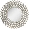 Clayre & Eef Spiegel Ø 27 Cm Zilverkleurig Kunststof Rond Grote Spiegel Wand Spiegel Muur Spiegel