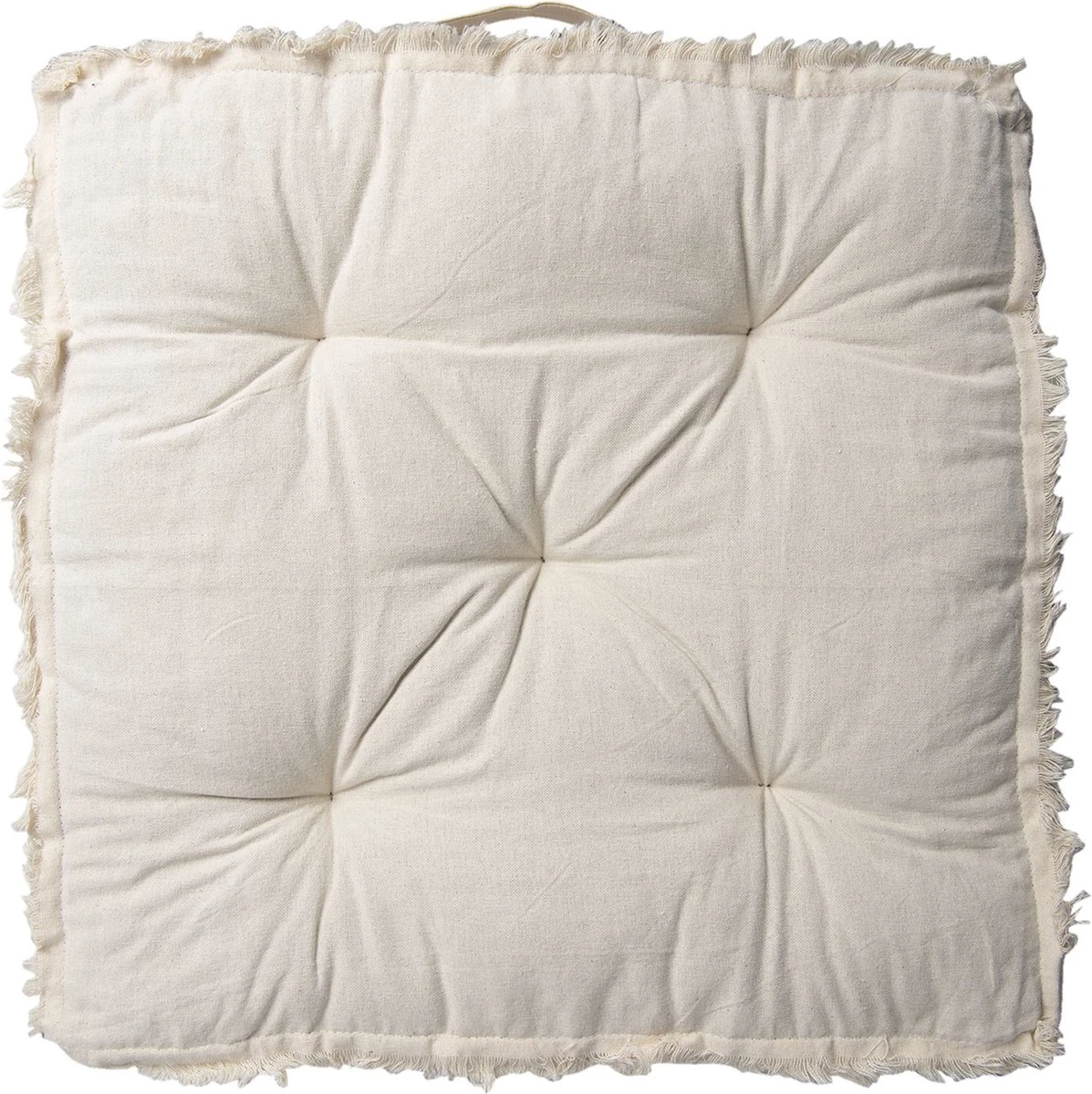 Clayre & Eef Stoelkussen Verhogingskussen 45x45 Cm Wit Katoen Vierkant Zitkussen Tuinkussen Tuinstoelkussen 3 Clayre & Eef Stoelkussen Verhogingskussen 45x45 Cm Wit Katoen Vierkant Zitkussen Tuinkussen Tuinstoelkussen