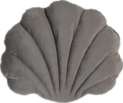 Clayre & Eef Sierkussen Schelp 38x48 Cm Grijs Polyester Kussenhoes Met Kussenvulling -Clayre & Eef 1200x1009 1