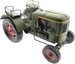 Clayre & Eef Decoratie Miniatuur Tractor 26x17x14 Cm Groen Ijzer Miniatuur Auto Decoratie Modelauto -Clayre & Eef 1200x1023 1
