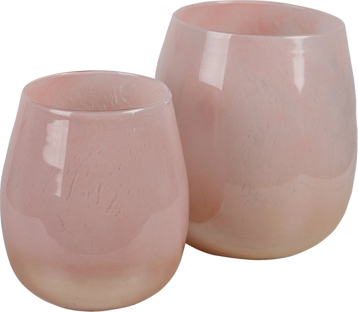 Clayre & Eef Theelichthouder Ø 11x12 Cm Roze Glas Waxinelichthouder Windlichthouder 4 Clayre & Eef Theelichthouder Ø 11x12 Cm Roze Glas Waxinelichthouder Windlichthouder - Afbeelding 2