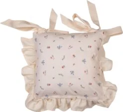 Clayre & Eef Kussenhoes Stoelkussen 40x40 Cm Beige Blauw Katoen Vierkant Kip En Haan Sierkussen Kussensloop Kussenbeschermer -Clayre & Eef 1200x1098