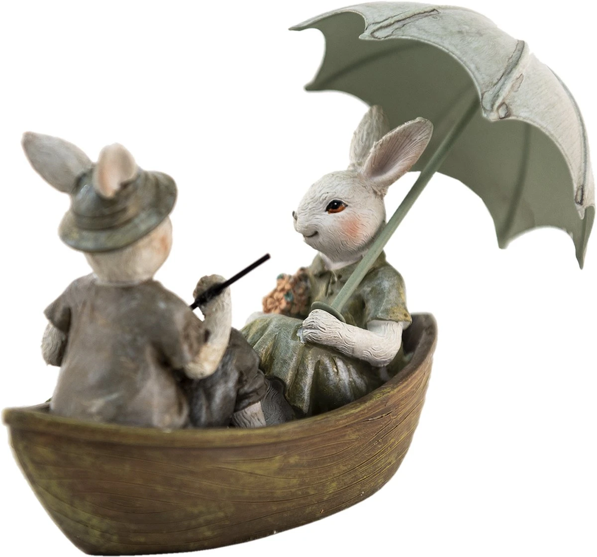 Clayre & Eef Beeld Konijn 14x10x12 Cm Groen Bruin Kunststof Woonaccessoires Paashaas Pasen 7 Clayre & Eef Beeld Konijn 14x10x12 Cm Groen Bruin Kunststof Woonaccessoires Paashaas Pasen - Afbeelding 5