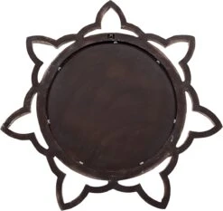 Clayre & Eef Spiegel 86x84 Cm Beige Hout Grote Spiegel Wand Spiegel Muur Spiegel -Clayre & Eef 1200x1133