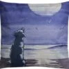 Clayre & Eef Sierkussen 43x43 Cm Blauw Grijs Synthetisch Vierkant Hond Kussenhoes Met Kussenvulling -Clayre & Eef 1200x1142
