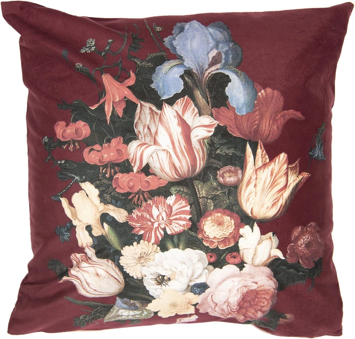 Clayre & Eef Kussenhoes 45x45 Cm Rood Polyester Vierkant Bloemen Sierkussenhoes Kussen Hoes 5 Clayre & Eef Kussenhoes 45x45 Cm Rood Polyester Vierkant Bloemen Sierkussenhoes Kussen Hoes - Afbeelding 3