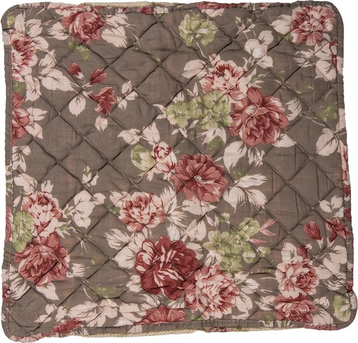 Clayre & Eef Kussenhoes 50x50 Cm Bruin Polyester Vierkant Bloemen Sierkussenhoes Kussen Hoes 10 Clayre & Eef Kussenhoes 50x50 Cm Bruin Polyester Vierkant Bloemen Sierkussenhoes Kussen Hoes - Afbeelding 8