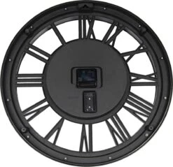 Clayre & Eef Wandklok Ø 51 Cm Zwart Zilverkleurig Kunststof Rond Muurklok Hangklok -Clayre & Eef 1200x1162 4