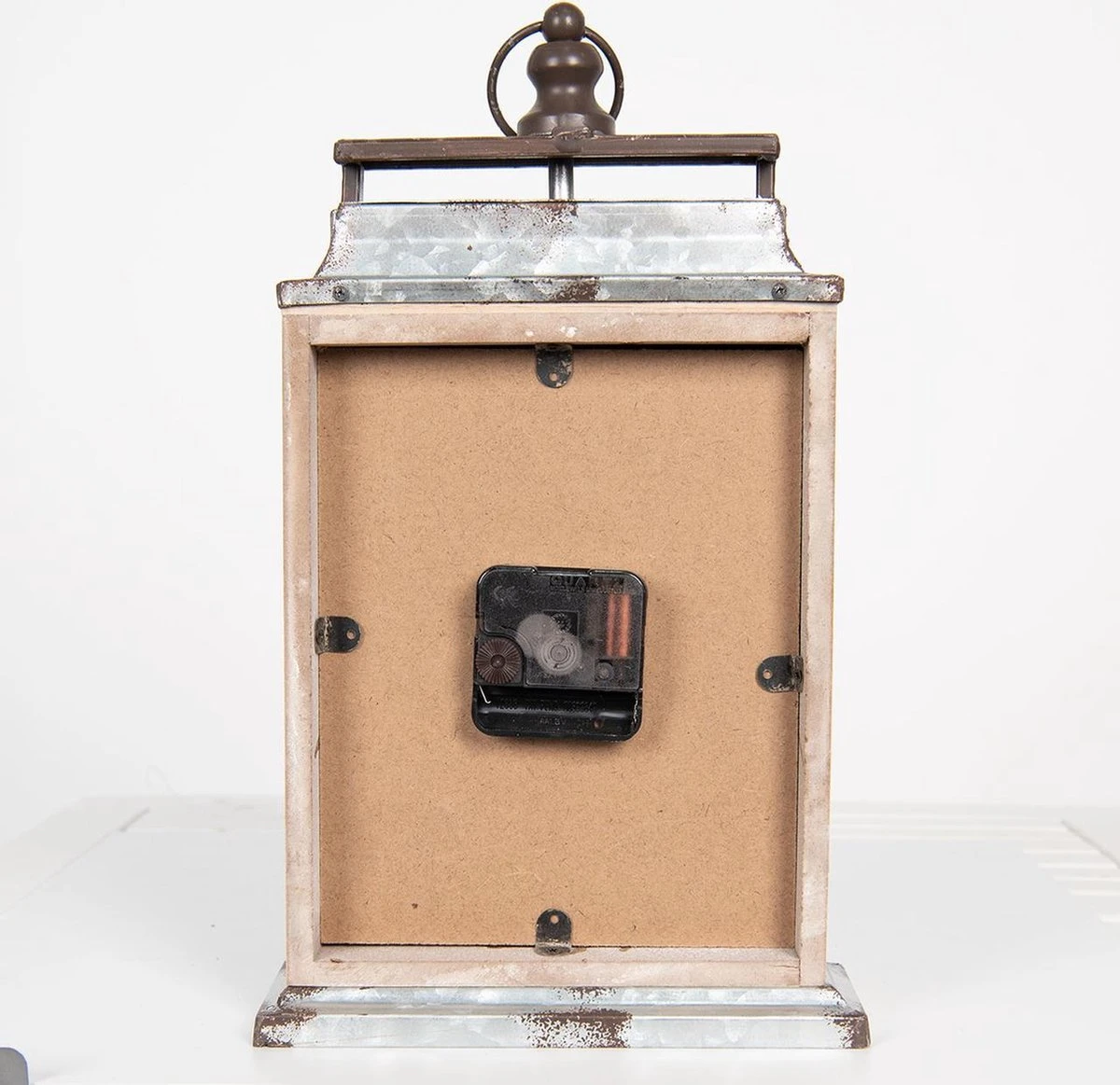 Clayre & Eef Tafelklok 20*34 Cm Grijs Metaal Rechthoek Tafelklokken Binnen Staand Klokje Tafelklokje 5 Clayre & Eef Tafelklok 20*34 Cm Grijs Metaal Rechthoek Tafelklokken Binnen Staand Klokje Tafelklokje - Afbeelding 3