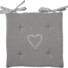 Clayre & Eef Stoelkussen Foam 40x40x4 Cm Grijs Katoen Harten Ruiten Zitkussen Tuinkussen Tuinstoelkussen -Clayre & Eef 1200x1164 4