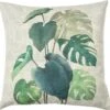 Clayre & Eef Kussenhoes 43x43 Cm Groen Wit Polyester Vierkant Plant Sierkussenhoes Kussen Hoes -Clayre & Eef 1200x1165
