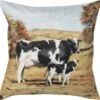Clayre & Eef Kussenhoes 45x45 Cm Bruin Polyester Vierkant Koeien Sierkussenhoes Kussen Hoes -Clayre & Eef 1200x1168