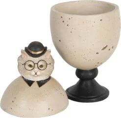 Clayre & Eef Beeld Ei 27 Cm Grijs Kunststof Woonaccessoires Beeld Decoratie Decoratieve Accessoires 18 Clayre & Eef Beeld Ei 27 Cm Grijs Kunststof Woonaccessoires Beeld Decoratie Decoratieve Accessoires -Clayre & Eef 1200x1169