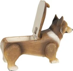 Clayre & Eef Beeld Hond 34x11x22 Cm Bruin Hout Kunststof Woonaccessoires Opberg Kistje Decoratieve Accessoires -Clayre & Eef 1200x1170 7