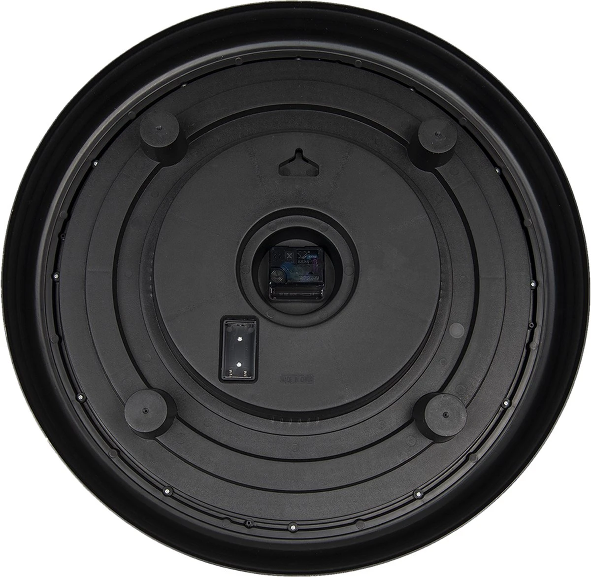 Clayre & Eef Wandklok Ø 58 Cm Zwart Zilverkleurig Kunststof Rond Muurklok Hangklok 5 Clayre & Eef Wandklok Ø 58 Cm Zwart Zilverkleurig Kunststof Rond Muurklok Hangklok - Afbeelding 3