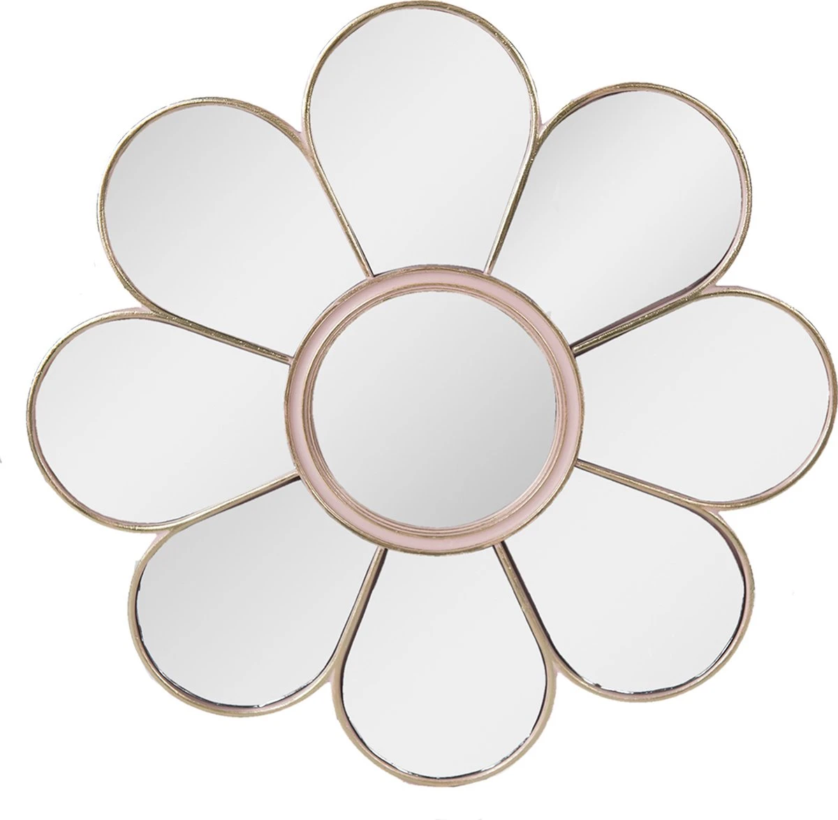 Clayre & Eef Spiegel Bloem Ø 29 Cm Roze Kunststof Rond Grote Spiegel Wand Spiegel Muur Spiegel 3 Clayre & Eef Spiegel Bloem Ø 29 Cm Roze Kunststof Rond Grote Spiegel Wand Spiegel Muur Spiegel