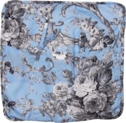 Clayre & Eef Kussenhoes 40x40 Cm Blauw Polyester Vierkant Bloemen Sierkussenhoes Kussen Hoes -Clayre & Eef 1200x1175