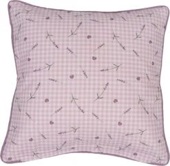 Clayre & Eef Kussenhoes 40x40 Cm Paars Wit Katoen Vierkant Lavendel Sierkussenhoes Kussen Hoes -Clayre & Eef 1200x1177 3