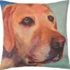 Clayre & Eef Kussenhoes 43x43 Cm Bruin Geel Polyester Vierkant Hond Sierkussenhoes Kussen Hoes -Clayre & Eef 1200x1179 9