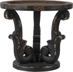 Clayre & Eef Etagère Ø 27x24 Cm Grijs Hout Rond Taartplateau Op Voet Serveerschaal 8 Clayre & Eef Etagère Ø 27x24 Cm Grijs Hout Rond Taartplateau Op Voet Serveerschaal -Clayre & Eef 1200x1181