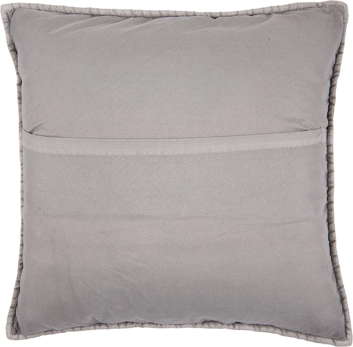 Clayre & Eef Kussenhoes 50*50 Cm Grijs Katoen, Polyester Vierkant Sierkussenhoes Kussen Hoes 4 Clayre & Eef Kussenhoes 50*50 Cm Grijs Katoen, Polyester Vierkant Sierkussenhoes Kussen Hoes - Afbeelding 2