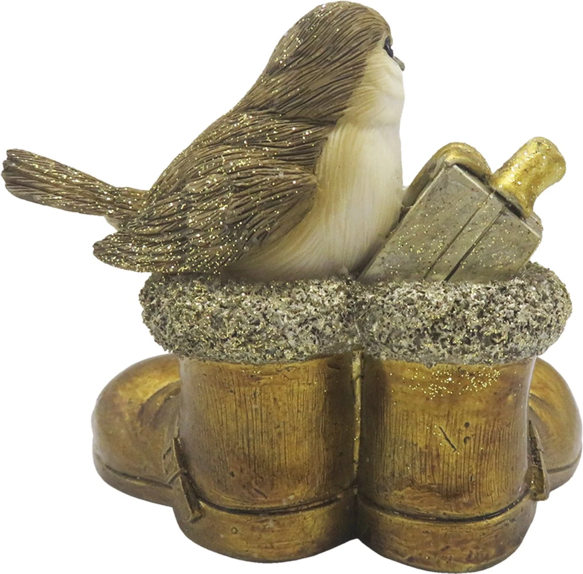 Clayre & Eef Beeld Vogel 9 Cm Goudkleurig Kunststof Woonaccessoires Beeld Decoratie Decoratieve Accessoires 5 Clayre & Eef Beeld Vogel 9 Cm Goudkleurig Kunststof Woonaccessoires Beeld Decoratie Decoratieve Accessoires - Afbeelding 3
