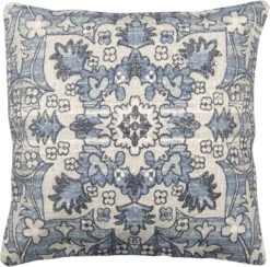 Clayre & Eef Kussenhoes 50x50 Cm Blauw Grijs Katoen Vierkant Sierkussenhoes Kussen Hoes -Clayre & Eef 1200x1183 3